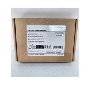 StarTech.com 3 Port 1394 PCI Express FireWire Card PEX1394B3 2x 800 1x 400 PCIe